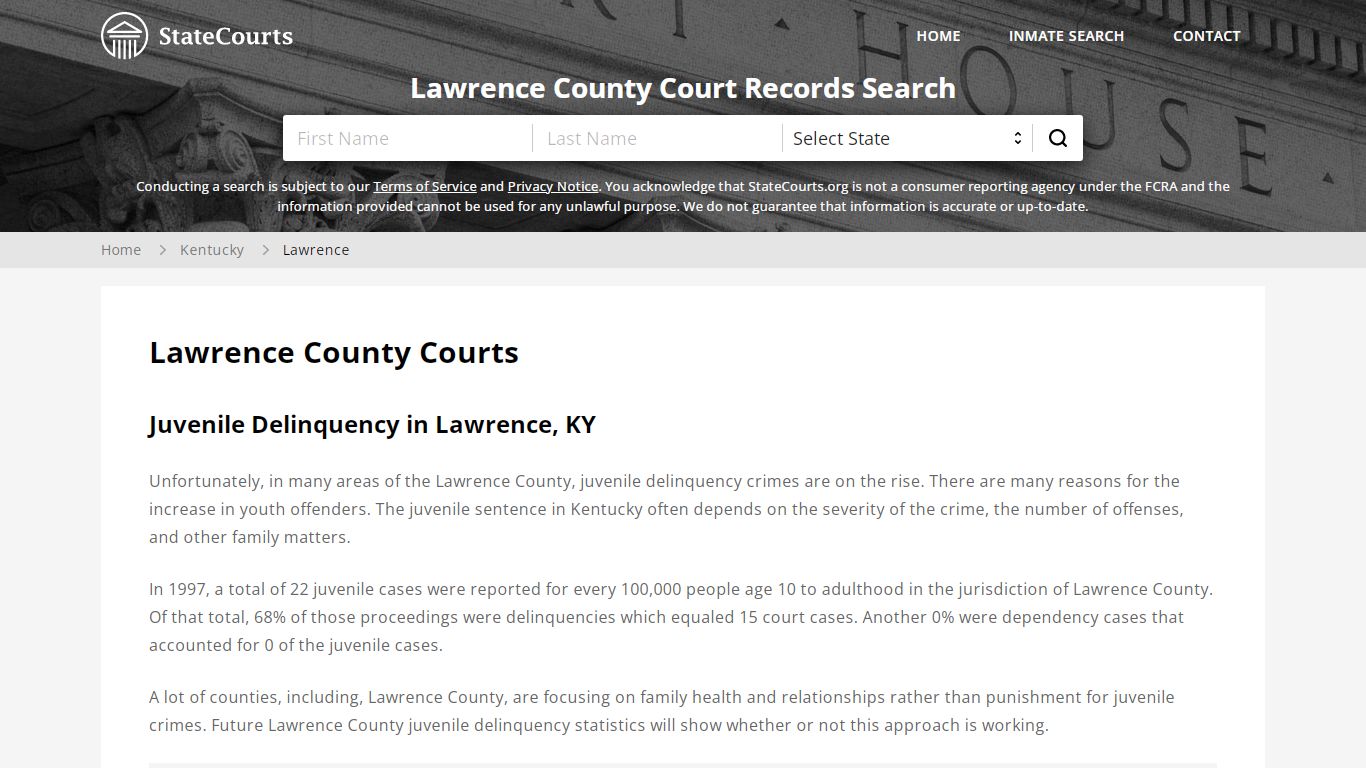 Lawrence County, KY Courts - Records & Cases - StateCourts