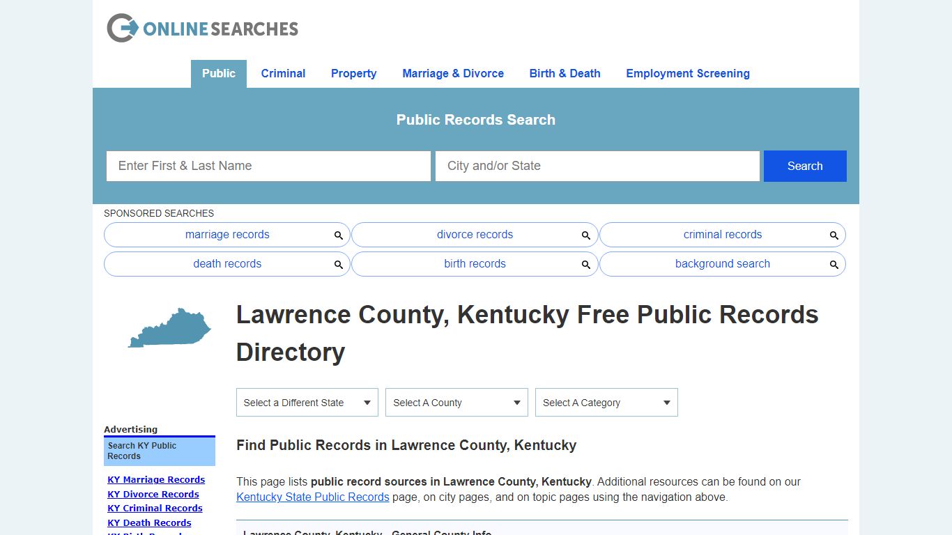 Lawrence County, Kentucky Public Records Directory